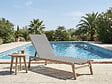 HABITAT ET JARDIN - Bain de soleil en aluminium imitation bois  "Elysia" - Gris clair - vignette