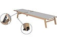 HABITAT ET JARDIN - Bain de soleil en aluminium imitation bois  "Elysia" - Gris clair - vignette