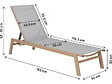 HABITAT ET JARDIN - Bain de soleil en aluminium imitation bois  "Elysia" - Gris clair - vignette