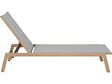 HABITAT ET JARDIN - Bain de soleil en aluminium imitation bois  "Elysia" - Gris clair - vignette