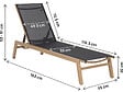 HABITAT ET JARDIN - Bain de soleil en aluminium imitation bois  "Elysia" - Noir - vignette