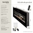 TECTAKE - Cheminée murale électrique LUCIE noir - vignette