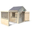 CERLAND - Cabane bois Alpaga enfant avec pergola - L.244xH.163xP.128cm - vignette