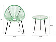 HABITAT ET JARDIN - Ensemble de jardin acapulco  "Liana" - 2 places - Vert clair - vignette