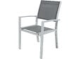 HABITAT ET JARDIN - Table extensible et chaises de jardin en aluminium "Lagos" - 200/320 x 105 x 76 cm - 12 places - Gris foncé - vignette