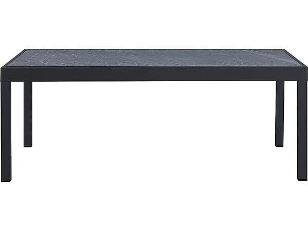 HABITAT ET JARDIN - Table extensible et chaises de jardin en aluminium "Lagos" - 200/320 x 105 x 76 cm - 12 places - Gris foncé - large