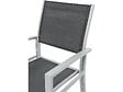 HABITAT ET JARDIN - Table extensible et chaises de jardin en aluminium "Lagos" - 200/320 x 105 x 76 cm - 12 places - Gris foncé - vignette