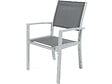 HABITAT ET JARDIN - Table extensible et chaises de jardin en aluminium "Lagos" - 200/320 x 105 x 76 cm - 10 places - Gris foncé - vignette