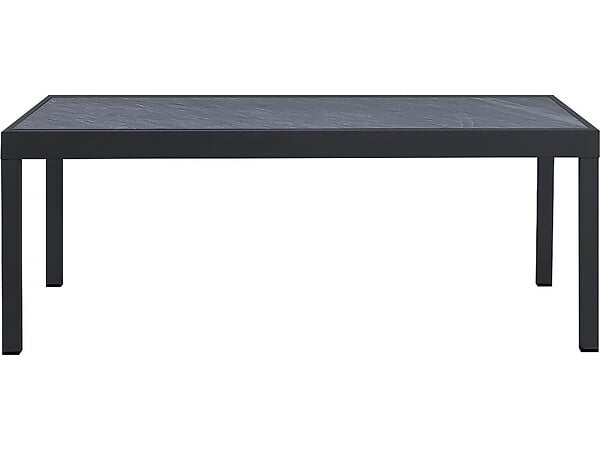 HABITAT ET JARDIN - Table extensible et chaises de jardin en aluminium "Lagos" - 200/320 x 105 x 76 cm - 10 places - Gris foncé - large