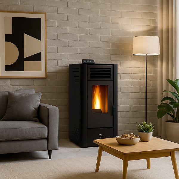 SANNOVER - Poêle à granulés étanche Anita 11,6 kW Noir Sannover - large