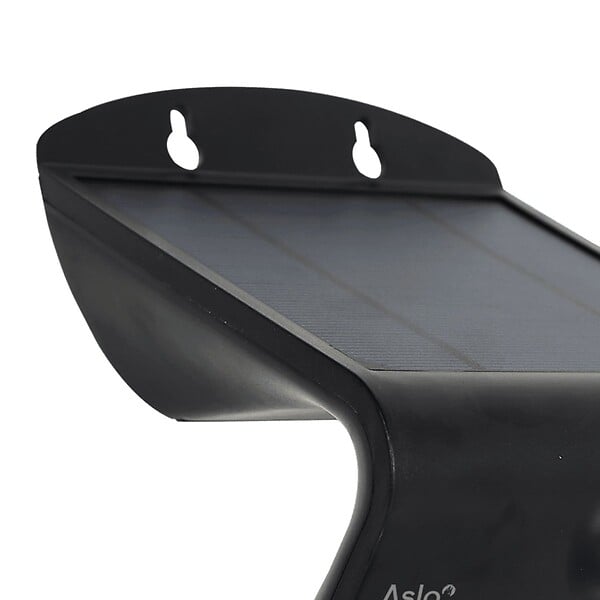 ASLO - Projecteur Led Mural Batterie lithium 2 Ah - 3.7 V Solaire NOIR Détecteur de mouvements 3.2W 400 Lm ASLO - large