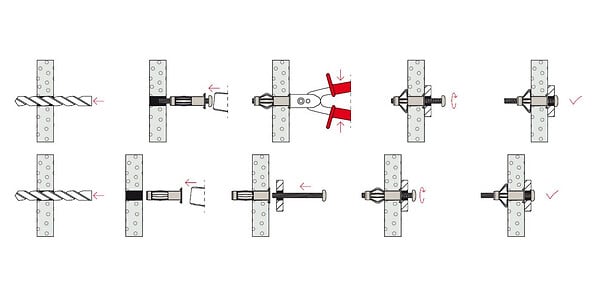 FISCHER - 50 Chevilles métalliques à  expansion sans vis 46 mm Fischer - large