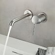 GROHE - Mitigeur mural lavabo Essence avec corps encastré L Chromé - vignette