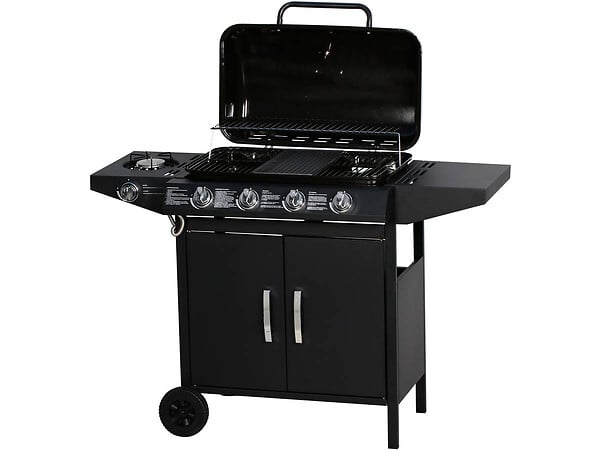 HABITAT ET JARDIN - Barbecue gaz "Festa 5" - 5 brûleurs dont 1 latéral - 12.9 Kw- Noir - large