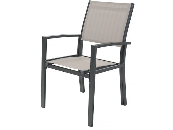 HABITAT ET JARDIN - Salon de jardin repas extensible "Lagos" - 200/320 x 105 x 76 cm - 12 chaises - Taupe - large