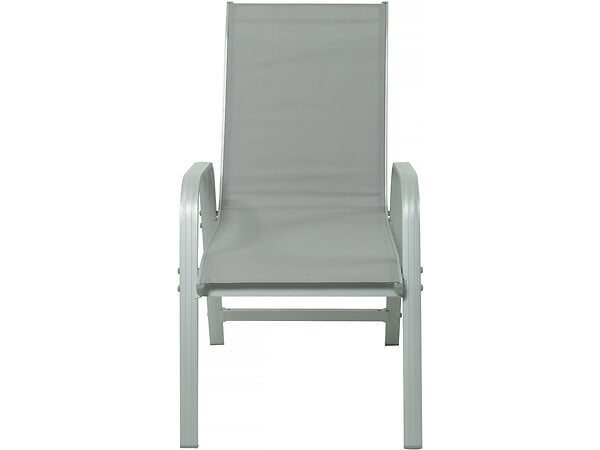 HABITAT ET JARDIN - Table extensible et chaises de jardin en aluminium "Lagos" - 200/320 x 105 x 76 cm - 12 chaises - Gris clair - large