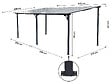 HABITAT ET JARDIN - Pergola tonnelle adossée "Marvin" - 5.5 x 3 m - 545 x 298 x 243 cm - Gris foncé - vignette