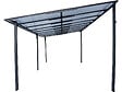 HABITAT ET JARDIN - Pergola tonnelle adossée "Marvin" - 5.5 x 3 m - 545 x 298 x 243 cm - Gris foncé - vignette