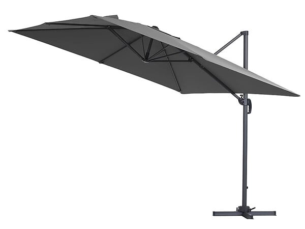 HABITAT ET JARDIN - Parasol jardin déporté "Sun 3" - 3 x 3 m - Gris - large