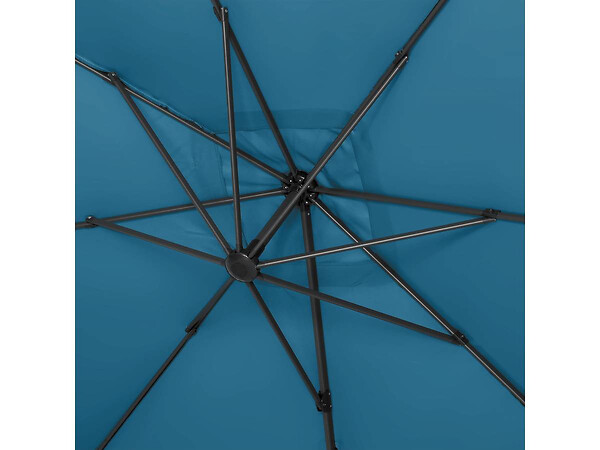 HABITAT ET JARDIN - Parasol déporté "Sun 4" - 3 x 4 m - Bleu - large