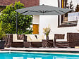 HABITAT ET JARDIN - Parasol jardin déporté en aluminium "Sky 4" - 3 x 4 m - Gris - Dalles à lester incluses - vignette