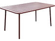 HABITAT ET JARDIN - Table jardin en métal "Bilbao" - 150 x 90 x 71 cm - Terracotta - vignette