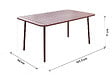 HABITAT ET JARDIN - Table jardin en métal "Bilbao" - 150 x 90 x 71 cm - Terracotta - vignette