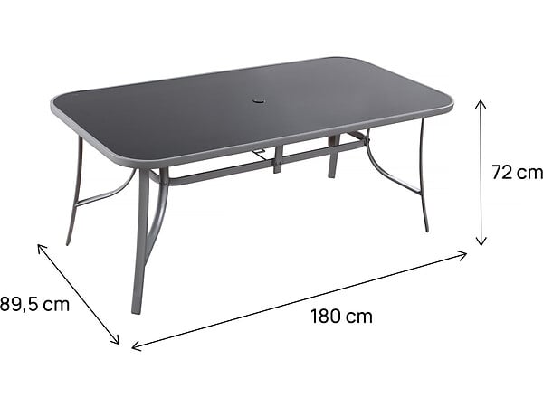 HABITAT ET JARDIN - Table de jardin "Cordoba" - Phoenix - 8 places - Argenté - large