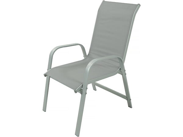 HABITAT ET JARDIN - Table extensible et chaises de jardin en aluminium "Lagos" - 200/320 x 105 x 76 cm - 10 chaises - Gris clair - large