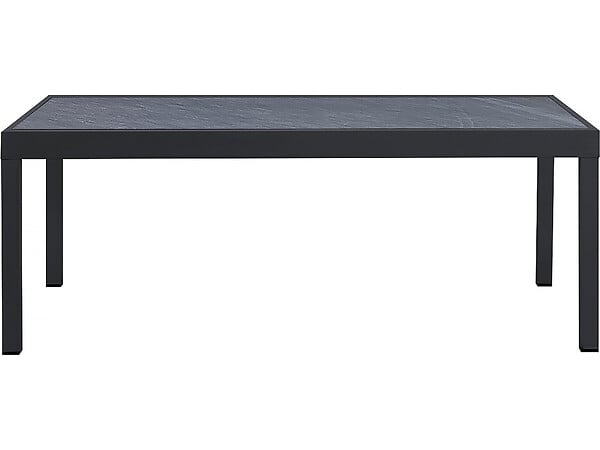 HABITAT ET JARDIN - Table extensible et chaises de jardin en aluminium "Lagos" - 200/320 x 105 x 76 cm - 10 chaises - Gris clair - large