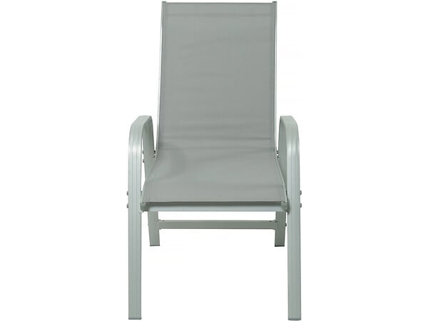 HABITAT ET JARDIN - Table extensible et chaises de jardin en aluminium "Lagos" - 200/320 x 105 x 76 cm - 10 chaises - Gris clair - large