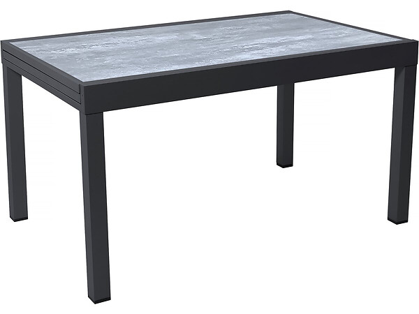 HABITAT ET JARDIN - Table extensible et chaises de jardin en aluminium "Lagos" - 140/280 x 90 x 76 cm - 8 places - Gris clair - large