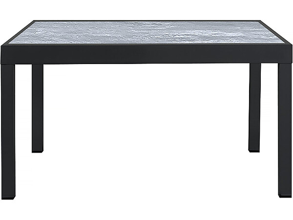 HABITAT ET JARDIN - Table extensible et chaises de jardin en aluminium "Lagos" - 140/280 x 90 x 76 cm - 8 places - Gris clair - large