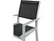 HABITAT ET JARDIN - Table extensible et chaises de jardin en aluminium "Lagos" - 200/320 x 105 x 76 cm - 10 chaises - Noir - vignette