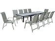 HABITAT ET JARDIN - Table extensible et chaises de jardin en aluminium "Lagos" - 140/280 x 90 x 76 cm - 10 places - Gris clair - vignette