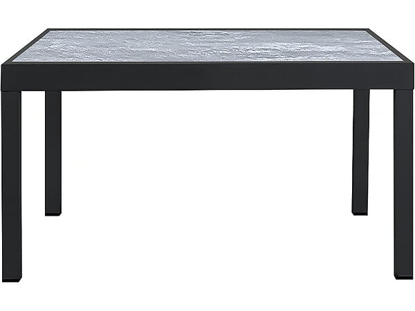 HABITAT ET JARDIN - Table extensible et chaises de jardin en aluminium "Lagos" - 140/280 x 90 x 76 cm - 10 places - Gris clair - large