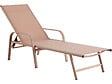 HABITAT ET JARDIN - Lot de 2 Bains de soleil en métal avec accoudoirs "Farniente" - Marron - vignette
