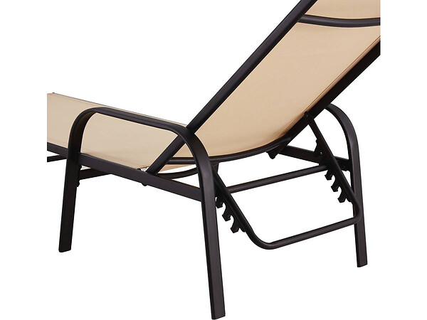 HABITAT ET JARDIN - Lot de 2 Bains de soleil en métal "Farniente" - Beige - large
