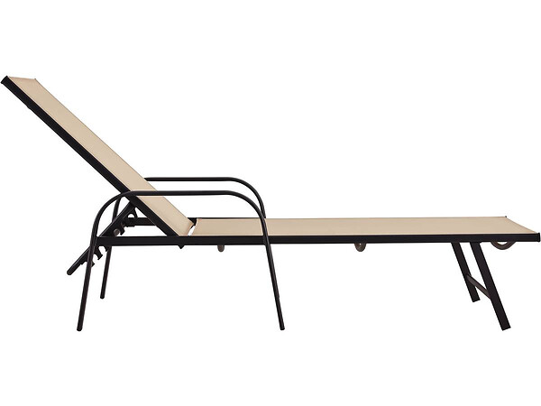 HABITAT ET JARDIN - Lot de 2 Bains de soleil en métal "Farniente" - Beige - large