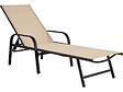 HABITAT ET JARDIN - Lot de 2 Bains de soleil en métal "Farniente" - Beige - vignette