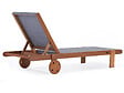 HABITAT ET JARDIN - Bain de soleil en bois exotique "Saïgon" - Maple - Gris - Lot de 4 - vignette