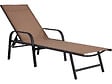 HABITAT ET JARDIN - Lot de 2 Bains de soleil en métal avec accoudoirs "Farniente" - Taupe - vignette
