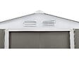 HABITAT ET JARDIN - Abri jardin métal "Dallas" -8.84m² avec panneaux solaires - Taupe - vignette