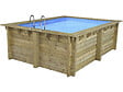 HABITAT ET JARDIN - Piscine bois rectangle " Maldives " - 3.20 x 3.20 x 1.24 m - vignette