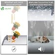 VOUNOT - Auvent de porte marquise 120x80 cm transparent en Polycarbonate anti UV Gris - vignette