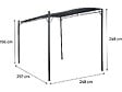 HABITAT ET JARDIN - Pergola adossée inclinée en métal - 3 x 2.5 m - Gris - vignette