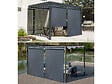 HABITAT ET JARDIN - Lot de 2 stores rétractables pergola - 124 x 225 cm - Gris anthracite - vignette