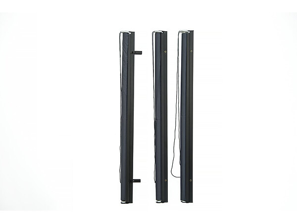 HABITAT ET JARDIN - Lot de 2 stores rétractables pergola - 124 x 225 cm - Gris anthracite - large