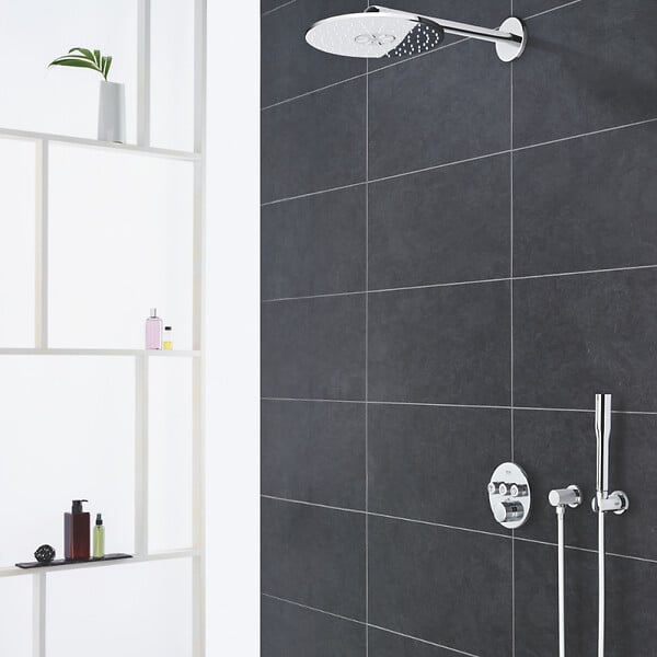 GROHE - Support mural Vitalio Universal gris chromé - large