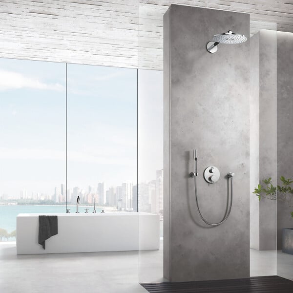 GROHE - Support mural Vitalio Universal gris chromé - large
